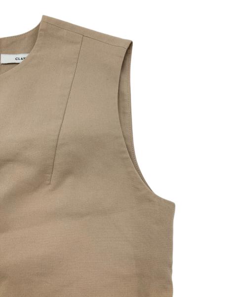CLANE（クラネ）CLANE (クラネ) BACK OPEN I LINE ONE PIECE ベージュ サイズ:1の古着・服飾アイテム