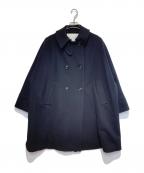ticcaティッカ）の古着「ウールダブルオーバーテントコート」｜ネイビー