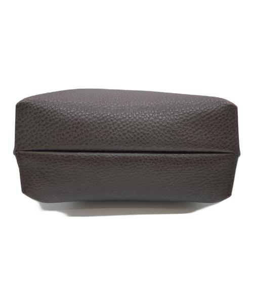 Yves Saint Laurent（イヴサンローラン）Yves Saint Laurent (イヴサンローラン) 型押しレザーハンドバッグ ブラウンの古着・服飾アイテム