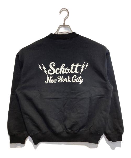 Schott（ショット）Schott (ショット) CREW SWEAT ブラック サイズ:L 未使用品の古着・服飾アイテム
