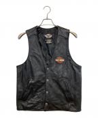 HARLEY-DAVIDSONハーレーダビッドソン）の古着「［古着］モーターサイクルレザーベスト」｜ブラック