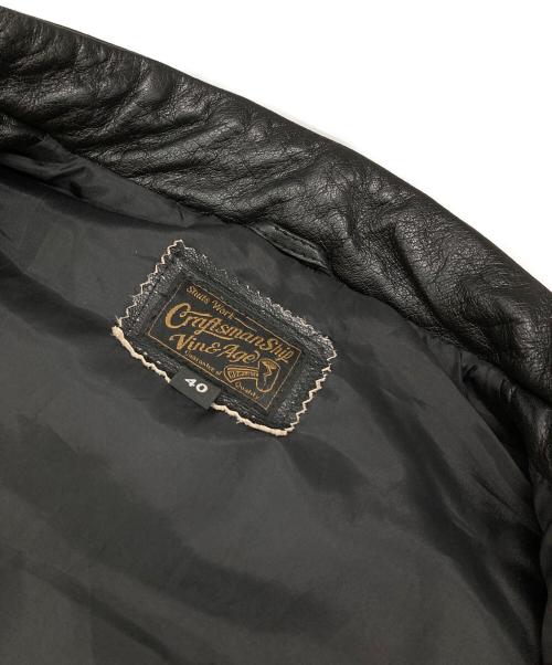 VIN&AGE（ヴィン＆エイジ）VIN&AGE (ヴィン＆エイジ) NAUGHTY LEATHER VEST ブラック サイズ:40の古着・服飾アイテム