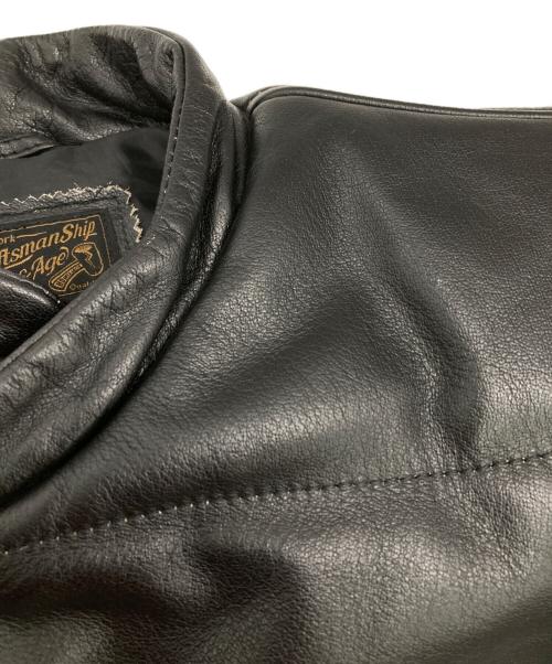 VIN&AGE（ヴィン＆エイジ）VIN&AGE (ヴィン＆エイジ) NAUGHTY LEATHER VEST ブラック サイズ:40の古着・服飾アイテム