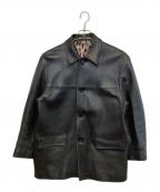 WACKO MARIAワコマリア）の古着「LEATHER CAR COAT TYPE-2」｜ブラック