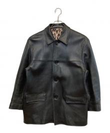 WACKO MARIA（ワコマリア）の古着「LEATHER CAR COAT TYPE-2」｜ブラック