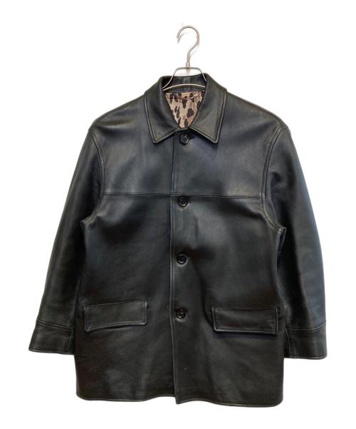 WACKO MARIA（ワコマリア）WACKO MARIA (ワコマリア) LEATHER CAR COAT TYPE-2 ブラック サイズ:Mの古着・服飾アイテム