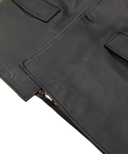 WACKO MARIA（ワコマリア）WACKO MARIA (ワコマリア) LEATHER CAR COAT TYPE-2 ブラック サイズ:Mの古着・服飾アイテム