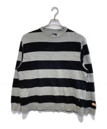 stussy（ステューシー）の古着「ボーダースウェット」｜ネイビー×グレー