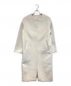 IENAイエナ）の古着「ラムウールノーカラーロングCT」｜アイボリー