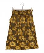 BALLSEYボールジィ）の古着「カットジャカード フレアスカート」｜イエロー