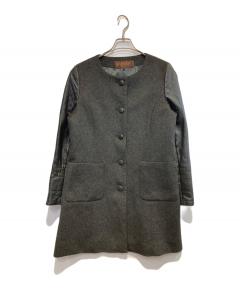 中古・古着通販】BALMAIN (バルマン) カシミヤコート ブラック サイズ