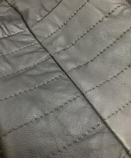 BALMAIN（バルマン）BALMAIN (バルマン) カシミアラムレザーコンビコート グレー サイズ:11の古着・服飾アイテム