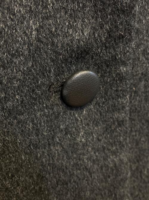 BALMAIN（バルマン）BALMAIN (バルマン) カシミアラムレザーコンビコート グレー サイズ:11の古着・服飾アイテム