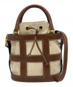 Salvatore Ferragamoサルヴァトーレ フェラガモ）の古着「CAGE BAG」｜ブラウン×ベージュ