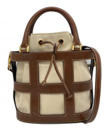 Salvatore Ferragamo（サルヴァトーレ フェラガモ）の古着「CAGE BAG」｜ブラウン×ベージュ