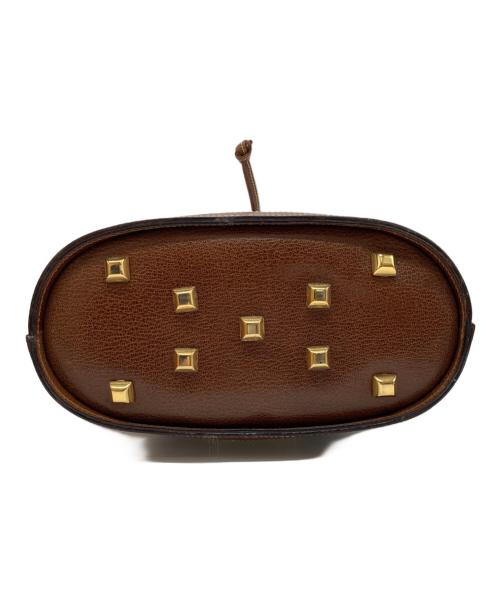 Salvatore Ferragamo（サルヴァトーレ フェラガモ）Salvatore Ferragamo (サルヴァトーレ フェラガモ) CAGE BAG ブラウン×ベージュの古着・服飾アイテム