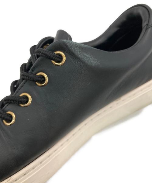 DOLCE & GABBANA（ドルチェ＆ガッバーナ）DOLCE & GABBANA (ドルチェ＆ガッバーナ) レザースニーカー ブラック サイズ:37の古着・服飾アイテム