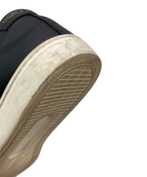 DOLCE & GABBANA（ドルチェ＆ガッバーナ）DOLCE & GABBANA (ドルチェ＆ガッバーナ) レザースニーカー ブラック サイズ:37の古着・服飾アイテム