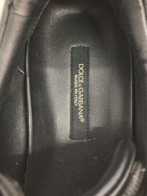 DOLCE & GABBANA（ドルチェ＆ガッバーナ）DOLCE & GABBANA (ドルチェ＆ガッバーナ) レザースニーカー ブラック サイズ:37の古着・服飾アイテム