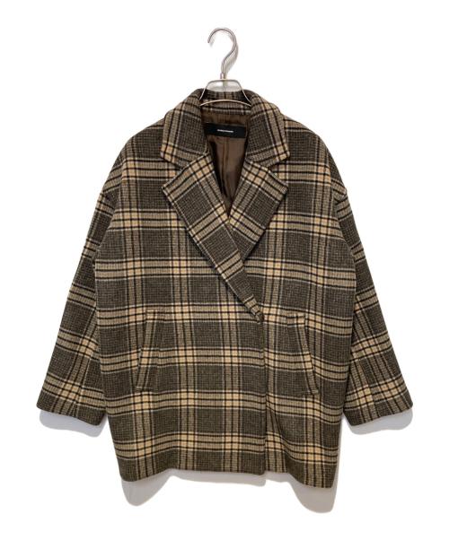 JOURNAL STANDARD（ジャーナルスタンダード）JOURNAL STANDARD (ジャーナルスタンダード) スーパー140ビーバーテーラーコート ブラウン サイズ:36の古着・服飾アイテム