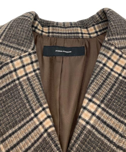 JOURNAL STANDARD（ジャーナルスタンダード）JOURNAL STANDARD (ジャーナルスタンダード) スーパー140ビーバーテーラーコート ブラウン サイズ:36の古着・服飾アイテム