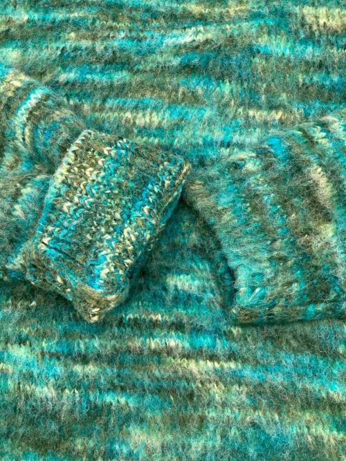 thisisneverthat（ディスイズネバーザット）thisisneverthat (ディスイズネバーザット) Static Knit Sweater グリーン サイズ:Mの古着・服飾アイテム