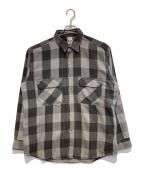 DEER CREEKディアークリーク）の古着「［古着］ブロックチェックネルシャツ」｜ブラック×グレー
