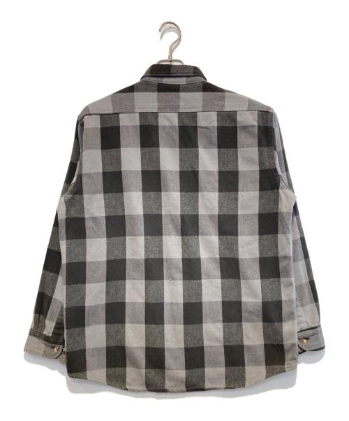 DEER CREEK（ディアークリーク）DEER CREEK (ディアークリーク) ［古着］ブロックチェックネルシャツ ブラック×グレー サイズ:Lの古着・服飾アイテム