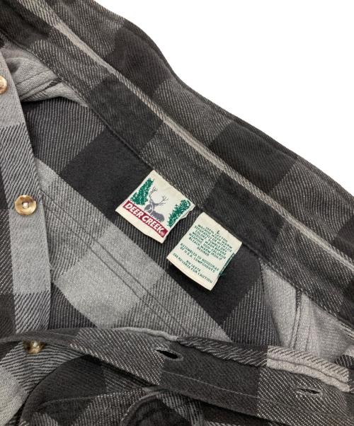 DEER CREEK（ディアークリーク）DEER CREEK (ディアークリーク) ［古着］ブロックチェックネルシャツ ブラック×グレー サイズ:Lの古着・服飾アイテム