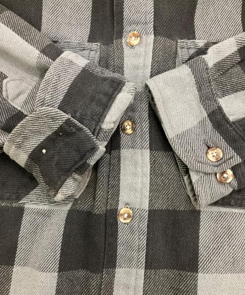 DEER CREEK（ディアークリーク）DEER CREEK (ディアークリーク) ［古着］ブロックチェックネルシャツ ブラック×グレー サイズ:Lの古着・服飾アイテム
