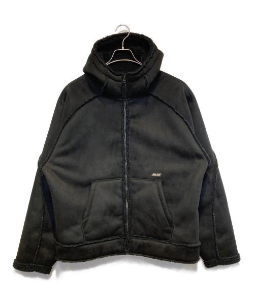 PALACE（パレス）PALACE (パレス) Sherpa Suede Hooded Jacket ブラック サイズ:Mの古着・服飾アイテム