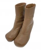 SLOBE IENAスローブ イエナ）の古着「スクエアトゥショートブーツ」｜ベージュ