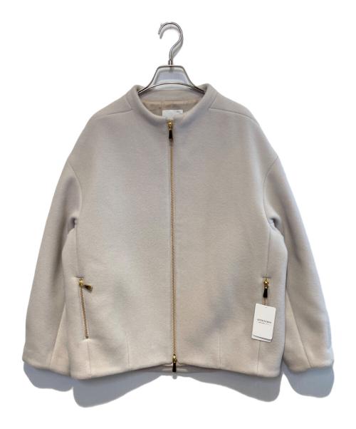 Noble（ノーブル）Noble (ノーブル) MTRレイズドネックジップコート ホワイト サイズ:38 未使用品の古着・服飾アイテム