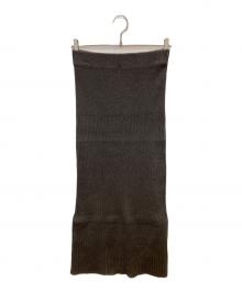 Noble（ノーブル）の古着「リブニットタイトスカート」｜グレー