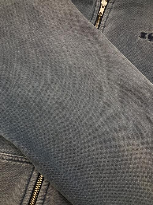 X-LARGE（エクストララージ）X-LARGE (エクストララージ) PIGMENT DYED EMBOSS LOGO ZIP HOODED SWEAT ブルー サイズ:XLの古着・服飾アイテム