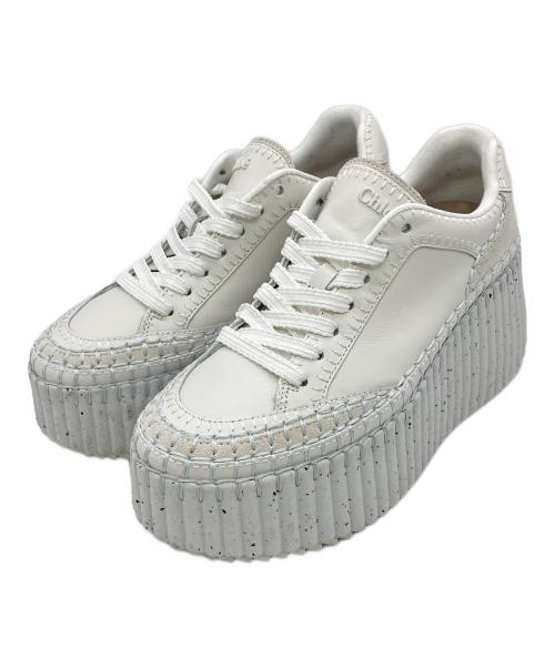 Chloe（クロエ）Chloe (クロエ) NAMAウェッジスニーカー ホワイト サイズ:37の古着・服飾アイテム