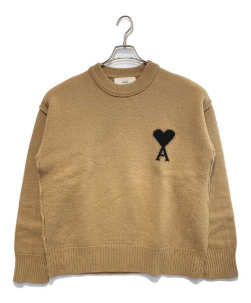 AMI Alexandre Mattiussi（アミアレクサンドルマテュッシ）AMI Alexandre Mattiussi (アミアレクサンドルマテュッシ) Ami De Coeur クルーネック セーター ブラウン サイズ:Mの古着・服飾アイテム