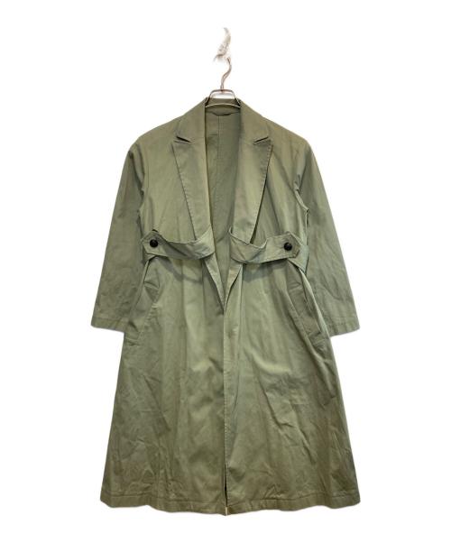 allureville（アルアバイル）allureville (アルアバイル) マルタンガルバックフレアコート カーキ サイズ:Mの古着・服飾アイテム