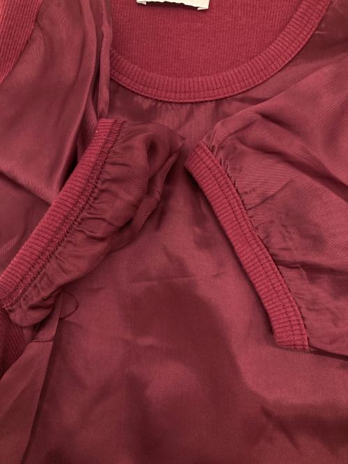 DRIES VAN NOTEN（ドリスヴァンノッテン）DRIES VAN NOTEN (ドリスヴァンノッテン) 異素材ドッキングカットソー レッド サイズ:不明の古着・服飾アイテム
