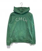 COACHコーチ）の古着「Diary Script Hoodie」｜グリーン