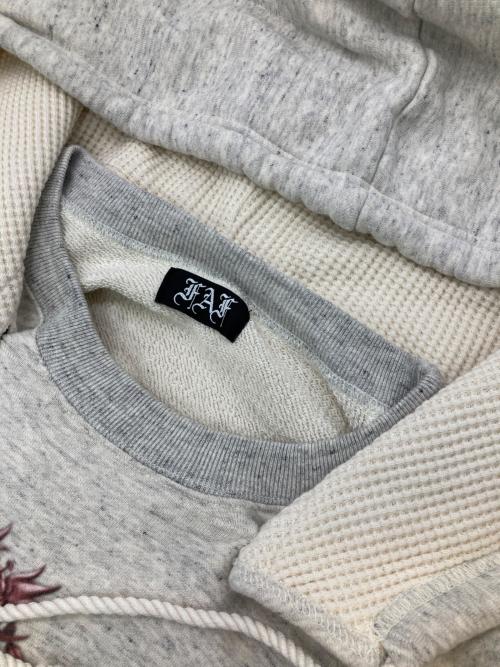Fake As Flowers（フェイク アス フラワーズ）Fake As Flowers (フェイク アス フラワーズ) Raglan Sleeve Hoodie グレー サイズ:2の古着・服飾アイテム