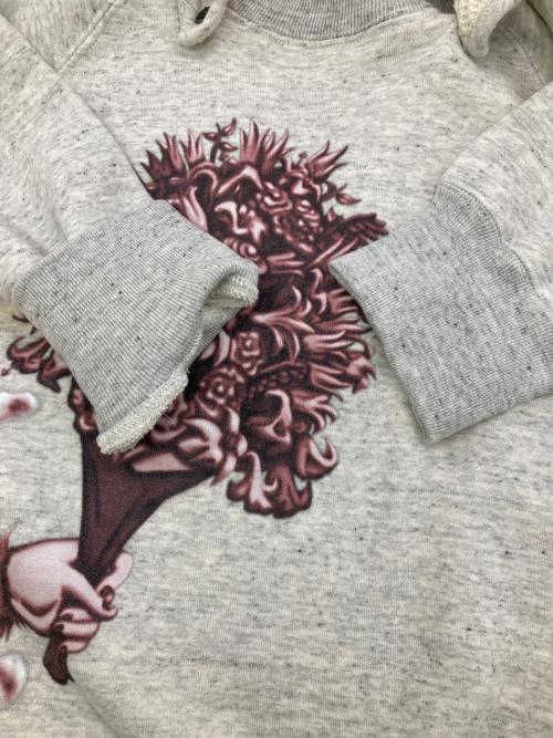 Fake As Flowers（フェイク アス フラワーズ）Fake As Flowers (フェイク アス フラワーズ) Raglan Sleeve Hoodie グレー サイズ:2の古着・服飾アイテム