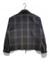 UNFIL (アンフィル) plaid wool gabardine full zip overshirt ネイビー サイズ:4：14000円