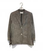 FRAY IDフレイ アイディー）の古着「サイドベンツカラミシングルジャケット」｜ブラック×ホワイト