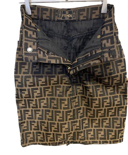 FENDI（フェンディ）FENDI (フェンディ) ズッカ柄タイトスカート ブラウン サイズ:INCH 26の古着・服飾アイテム