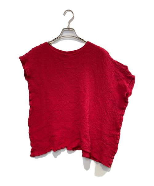 me ISSEY MIYAKE（ミーイッセイ ミヤケ）me ISSEY MIYAKE (ミーイッセイ ミヤケ) カリフラワーブラウス レッド サイズ:Freeの古着・服飾アイテム