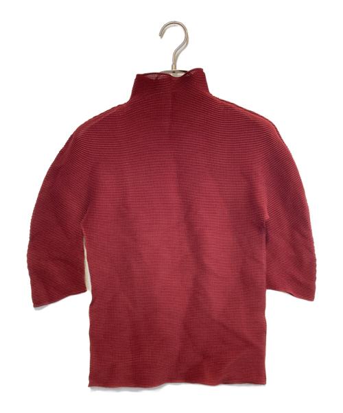 me ISSEY MIYAKE（ミーイッセイ ミヤケ）me ISSEY MIYAKE (ミーイッセイ ミヤケ) プリーツカットソー レッド サイズ:Freeの古着・服飾アイテム