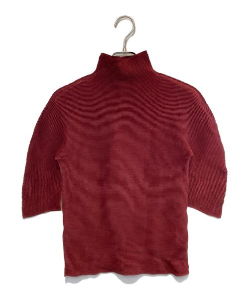 me ISSEY MIYAKE（ミーイッセイ ミヤケ）me ISSEY MIYAKE (ミーイッセイ ミヤケ) プリーツカットソー レッド サイズ:Freeの古着・服飾アイテム
