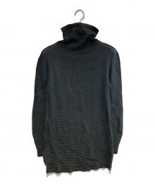 me ISSEY MIYAKE（ミーイッセイ ミヤケ）の古着「ジャバラタートルネック」｜ブラック