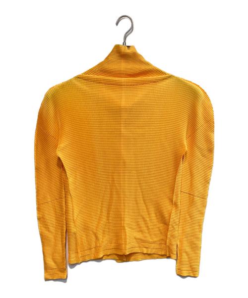 me ISSEY MIYAKE（ミーイッセイ ミヤケ）me ISSEY MIYAKE (ミーイッセイ ミヤケ) プリーツシャツ イエロー サイズ:FREEの古着・服飾アイテム